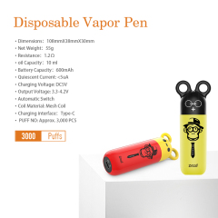 Cute Disposable Vape Pod Cigarettes Pen 3000 Puffs Wholesales Sales Custom LOGO Support
